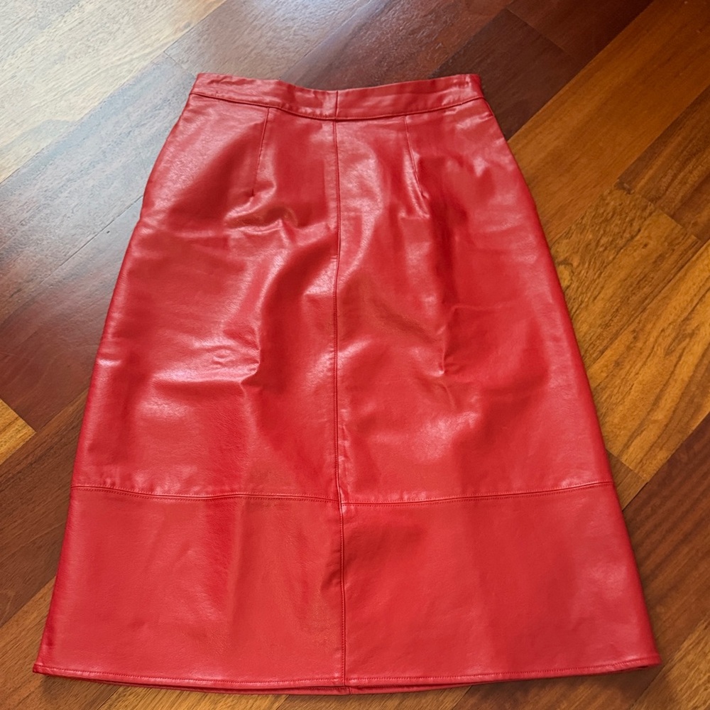 Red Leather Skirt